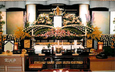 大分県宇佐市のお葬式の祭壇例