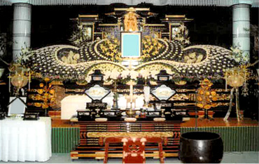 大分県宇佐市のお葬式の祭壇例